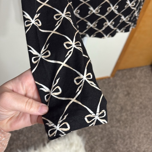 NWT Vero Moda Black Alberte Cilia Bow Top Long Sleeve Size XL - Picture 5 of 12